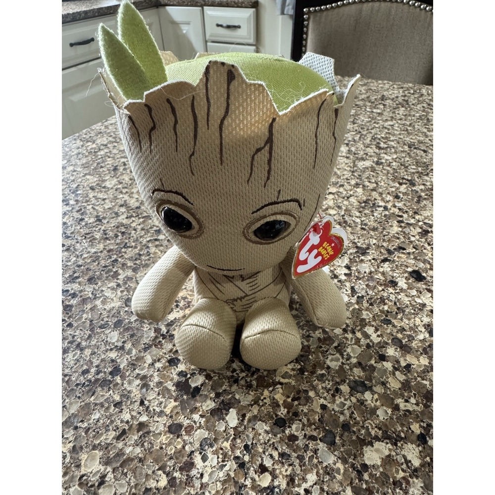 Marvel's Guardians of the Galaxy, TY Beanie Babies 7" Baby Groot Plush Doll